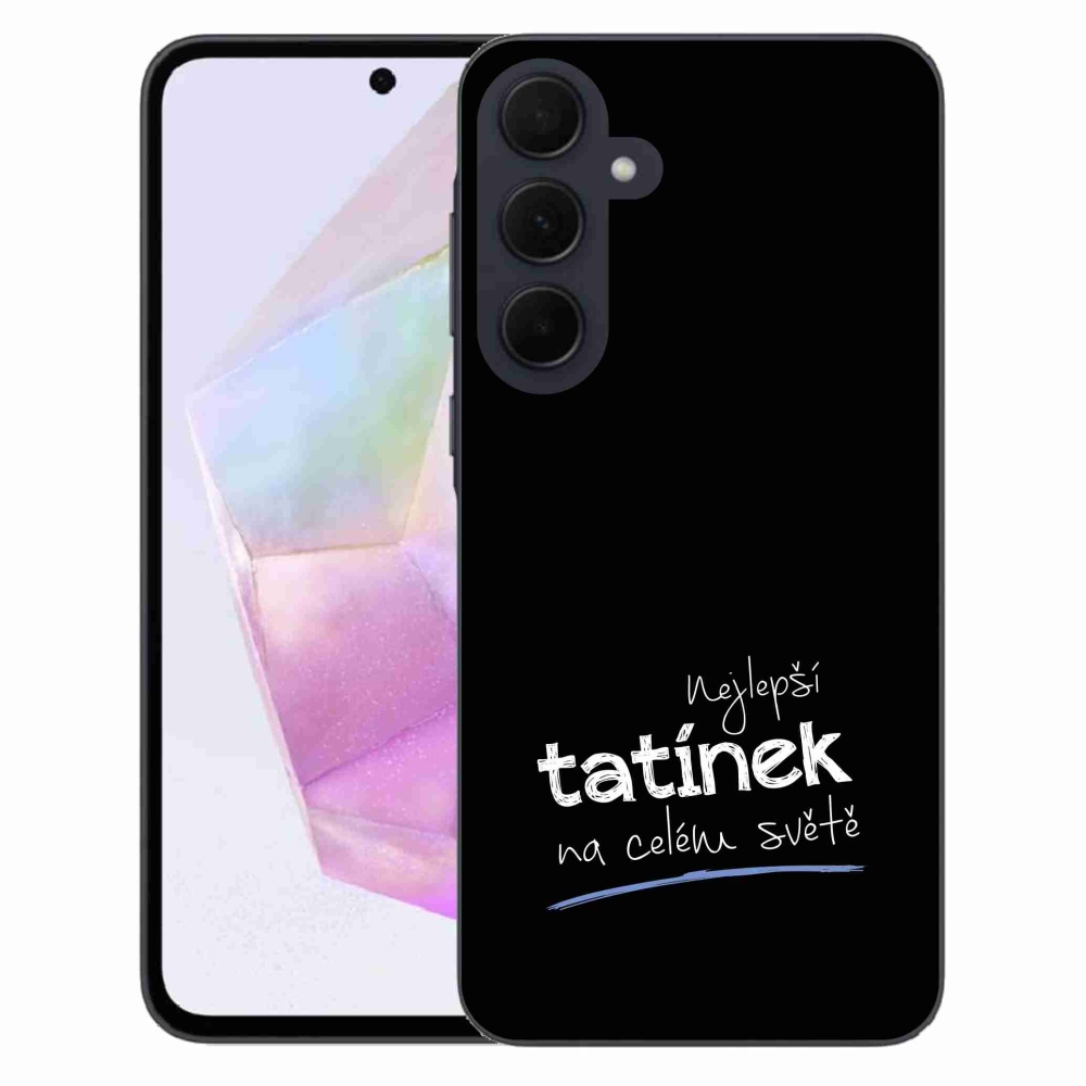 Gél borító mmCase Samsung Galaxy A35 5G - legjobb apuci 4 fekete háttérrel