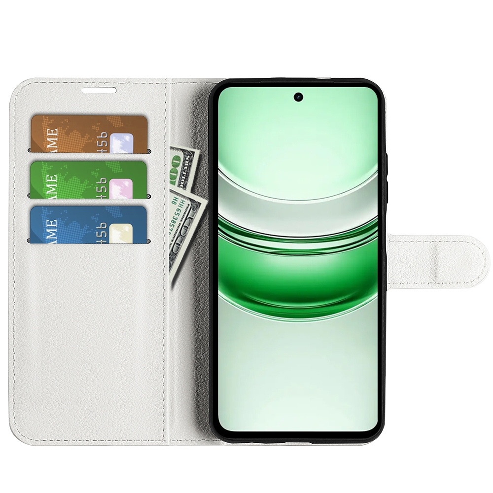 Litchi könyvtáska a Realme C71 készülékhez - fehér