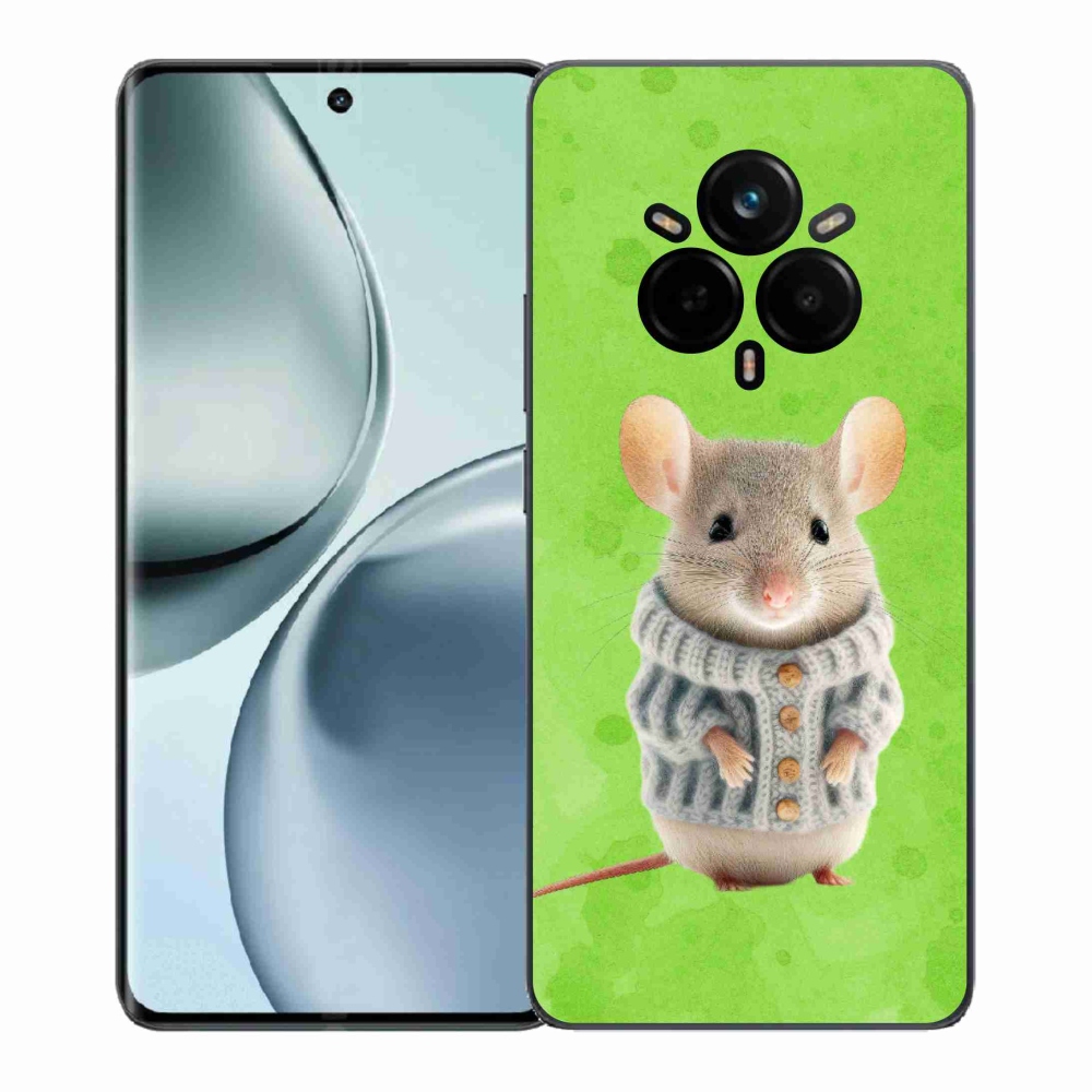 Gél borítás mmCase a Realme 14 Pro+ 5G számára - egér pulóverben