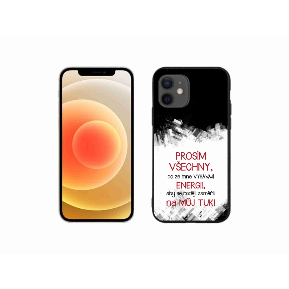 Gél borítás mmCase iPhone 12 mini készülékhez - vicces szöveg 1 piros