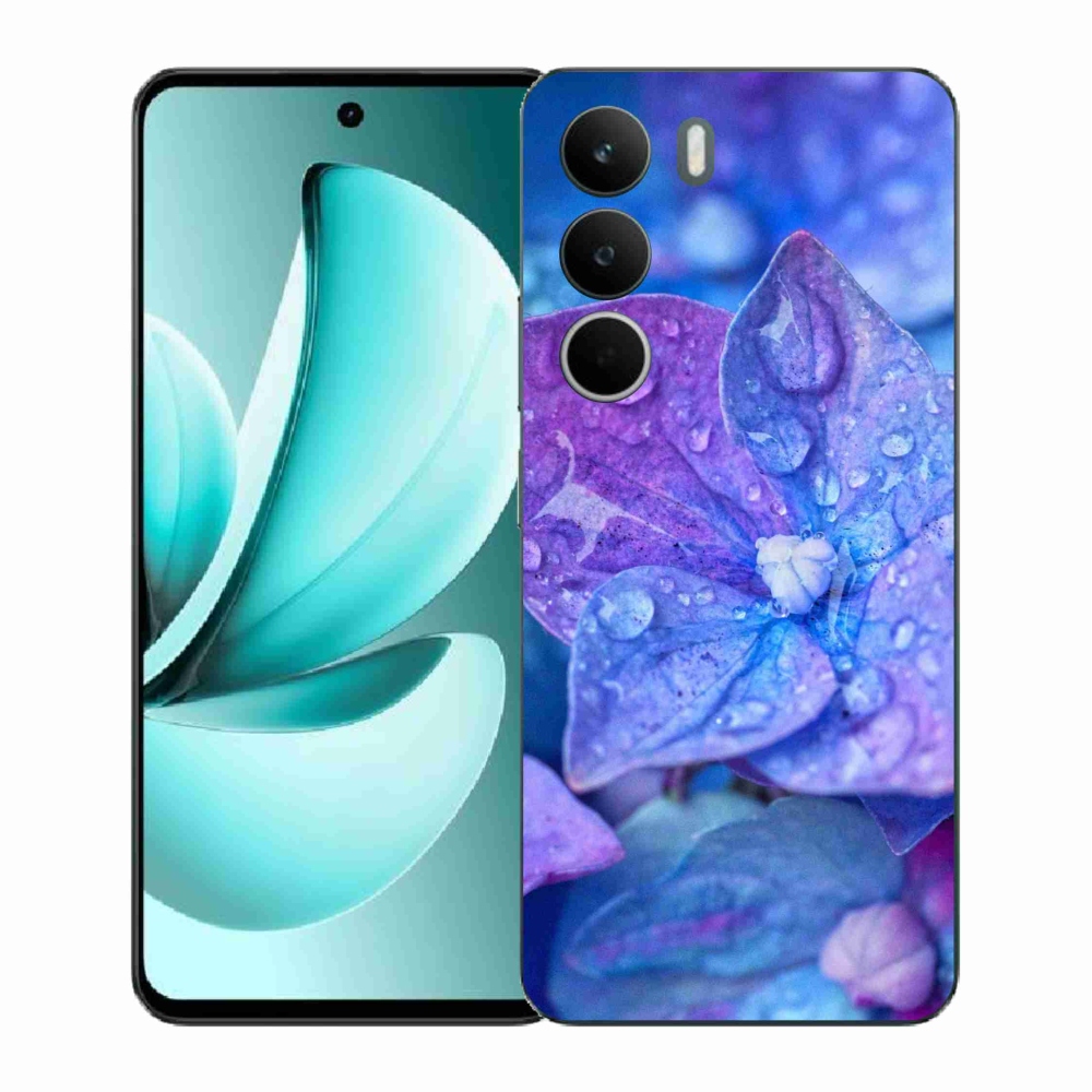 Zselés borító mmCase a Realme C71 készülékhez - lila virág