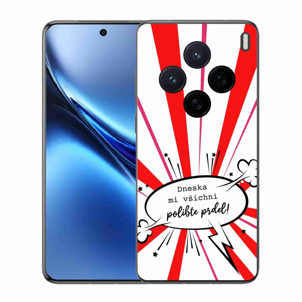 Gél borító mmCase a Vivo X200 5G készülékhez - vicces szöveg 15 fehér háttér