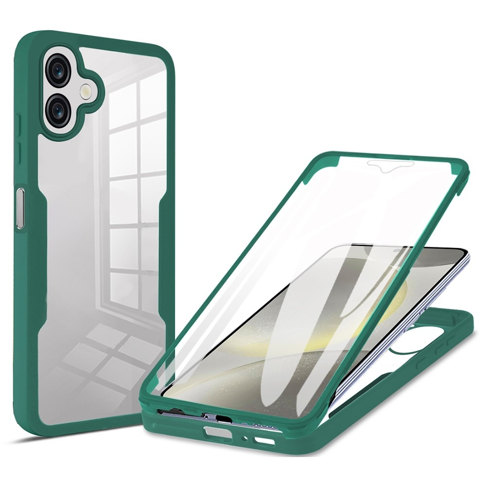 Akril zselés tok a Samsung Galaxy A07 4G képernyővédő keretével - zöld