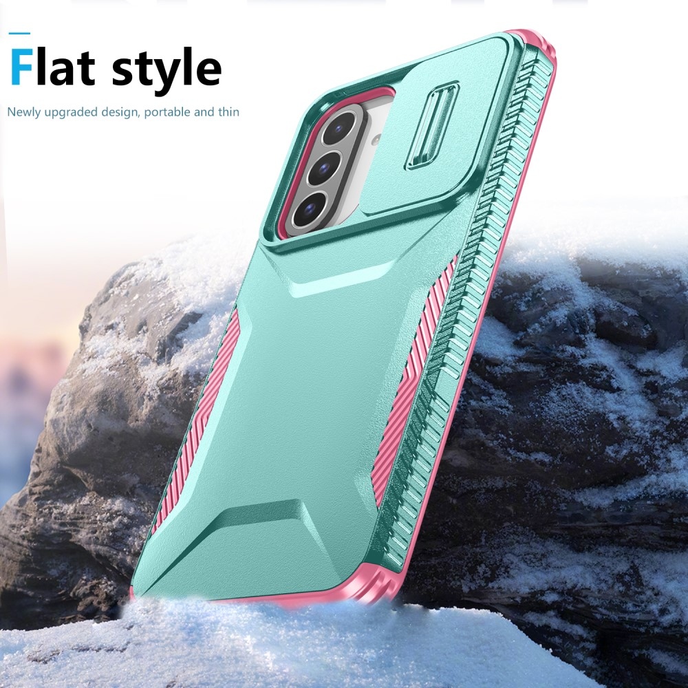 Csúszik tartós borító Samsung Galaxy A26 5G készülékhez - teal/pink