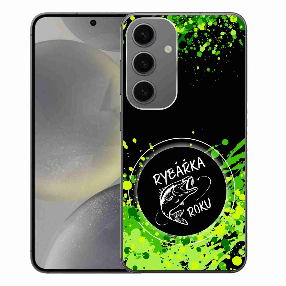 Gél borítás mmCase Samsung Galaxy S24+ készülékhez - Az év halászának fekete háttere