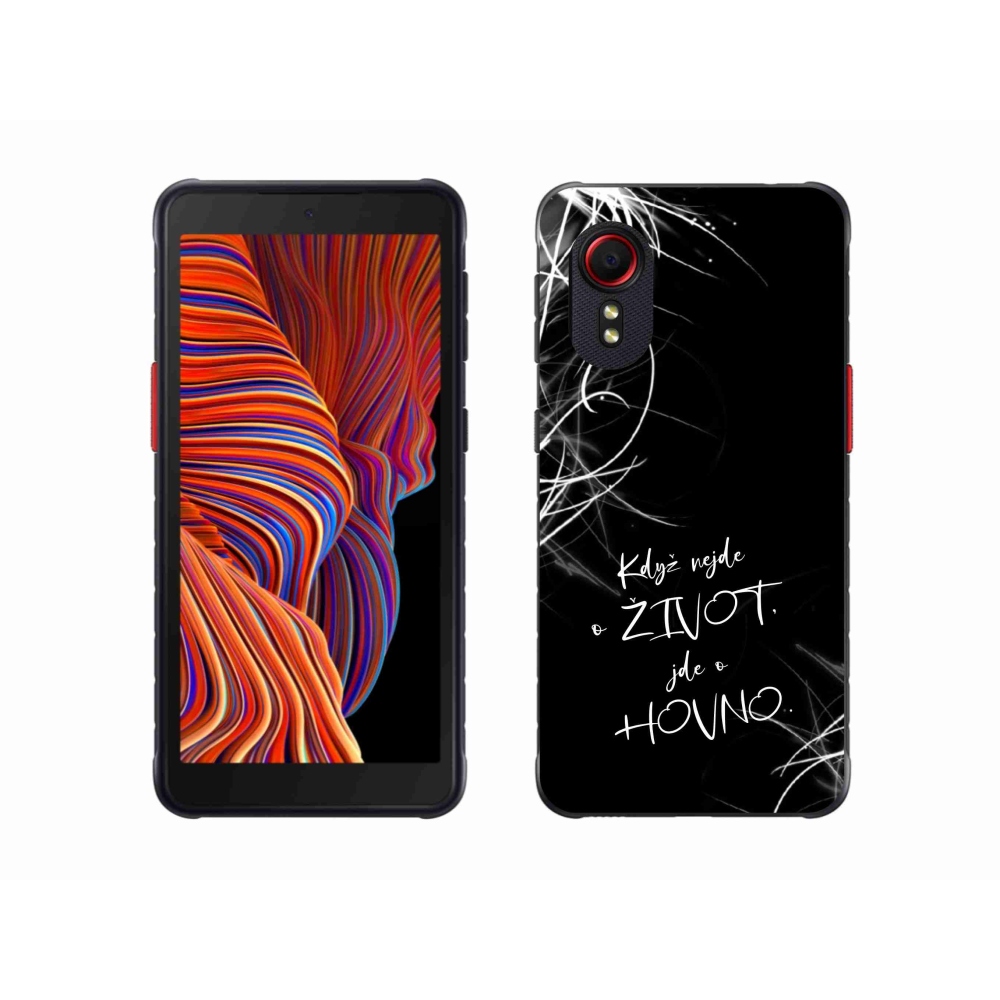 Gél borító mmCase Samsung Galaxy Xcover 5 készülékhez - vicces szöveg 16 fekete háttér