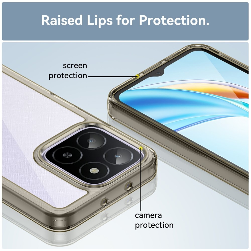 Gél tok fix hátlappal Honor X6b készülékhez - szürke