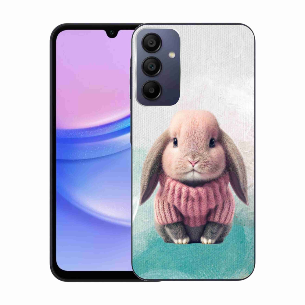 Gél borítás mmCase Samsung Galaxy A15 4G/5G - nyúl pulóverben