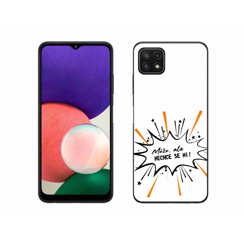 Gél borító mmCase Samsung Galaxy A22 5G - vicces szöveg 11 fehér háttér