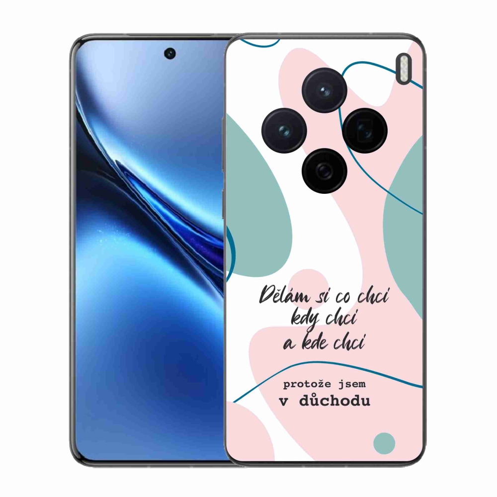 Zselés borító mmCase a Vivo X200 5G készülékhez - vicces szöveg 10 fehér háttér