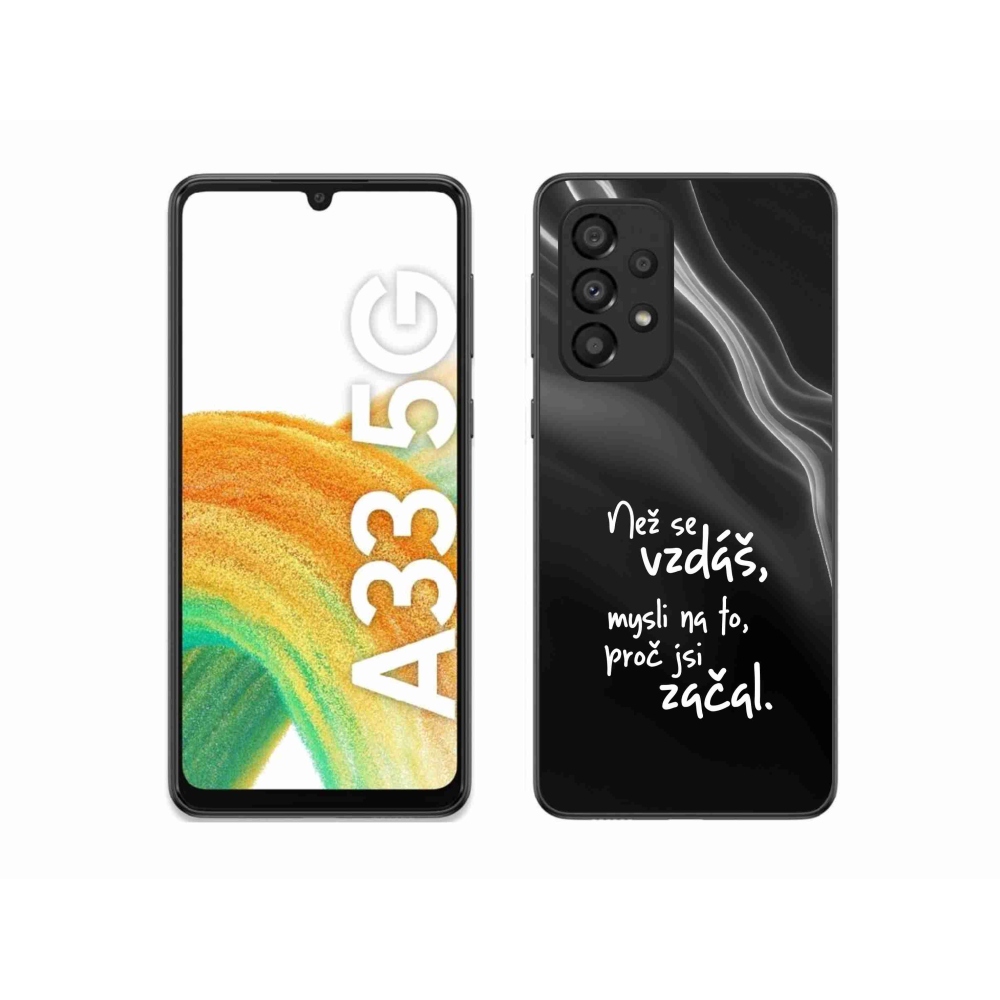 Gél borítás mmCase Samsung Galaxy A33 5G - idézet 2 fekete háttér