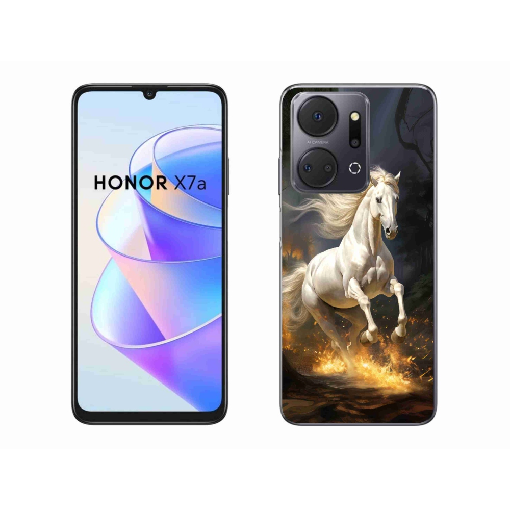 Zselés borítás mmCase a Honor X7a készülékhez - fehér ló 2