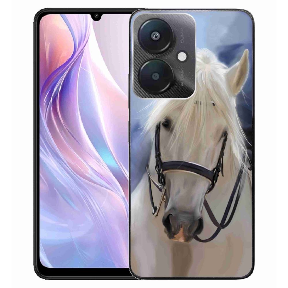 Gél borítás mmCase a Xiaomi Redmi 13C 5G-hez - fehér ló