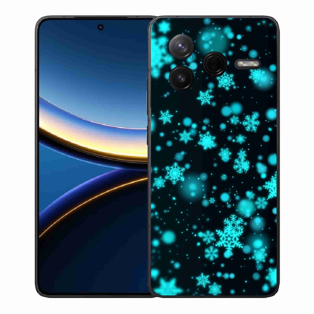 Gél borítás mmCase a Xiaomi Poco F7 Pro számára - hópelyhek 1