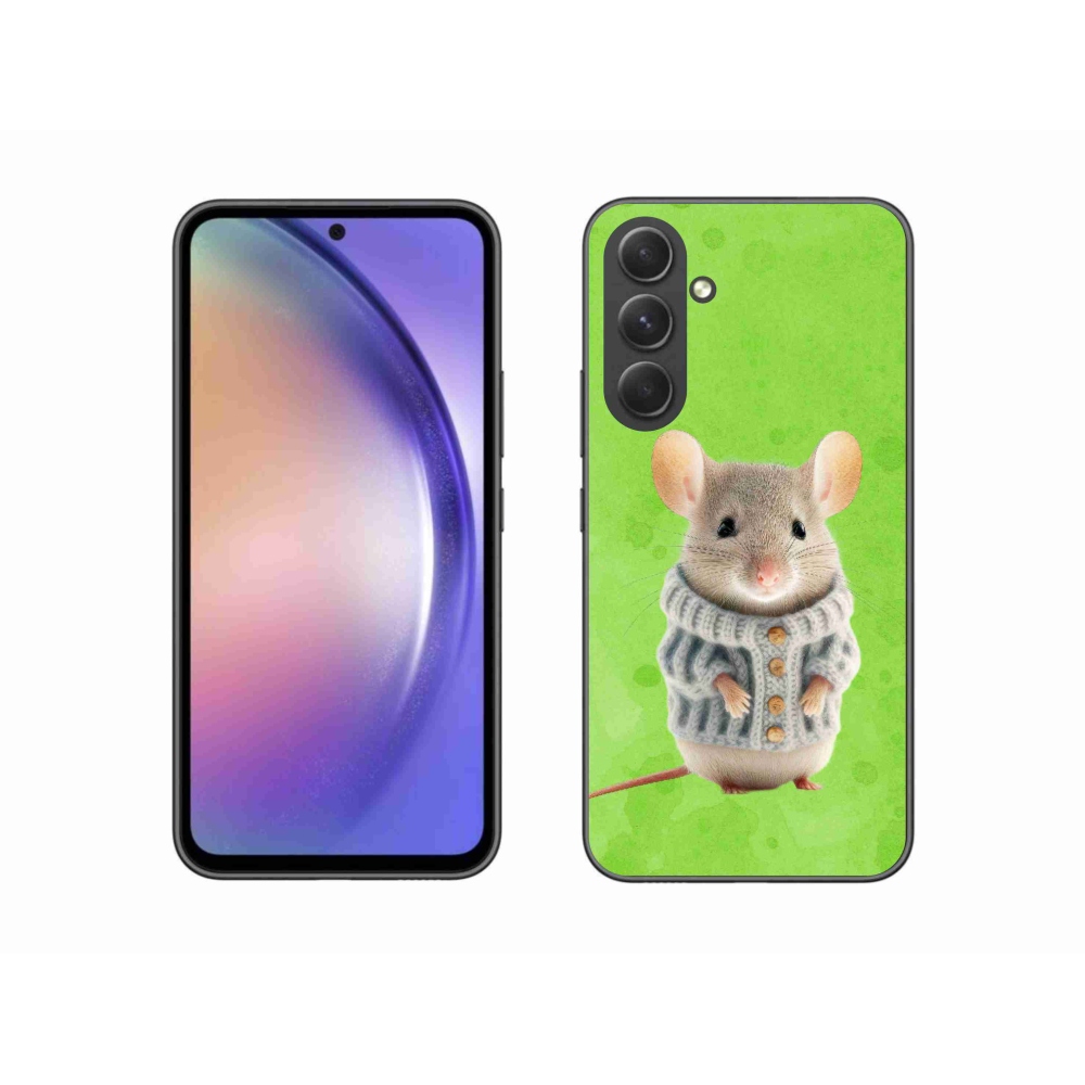 Zselés borítás mmCase Samsung Galaxy A54 5G - egér pulóverben