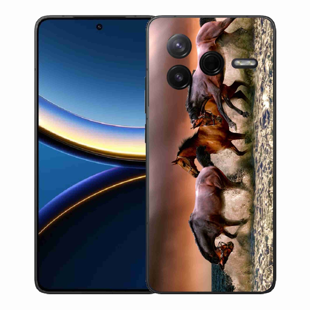 Gél borítás mmCase a Xiaomi Poco F7 Pro számára - lovak 1