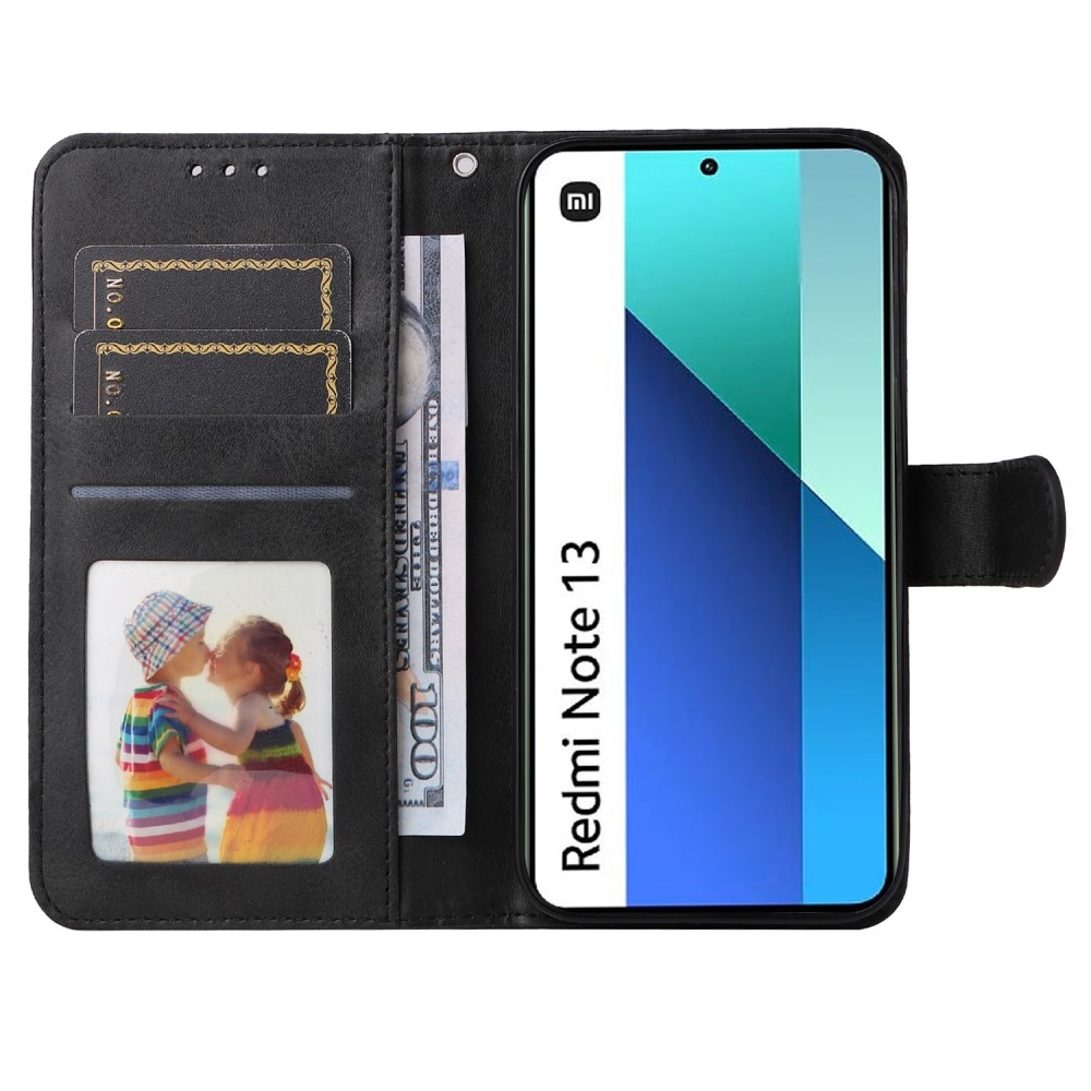 Tárcás könyv tok Xiaomi Redmi Note 13-hoz - fekete