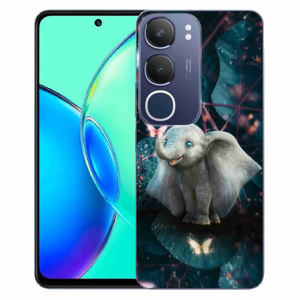 Gél borító mmCase a Vivo Y19s készülékhez - aranyos elefánt