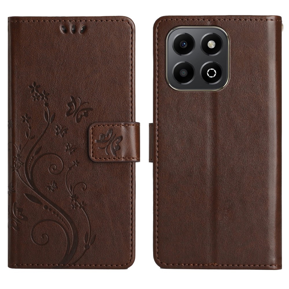 Virágok könyvtáska Honor X6b - barna