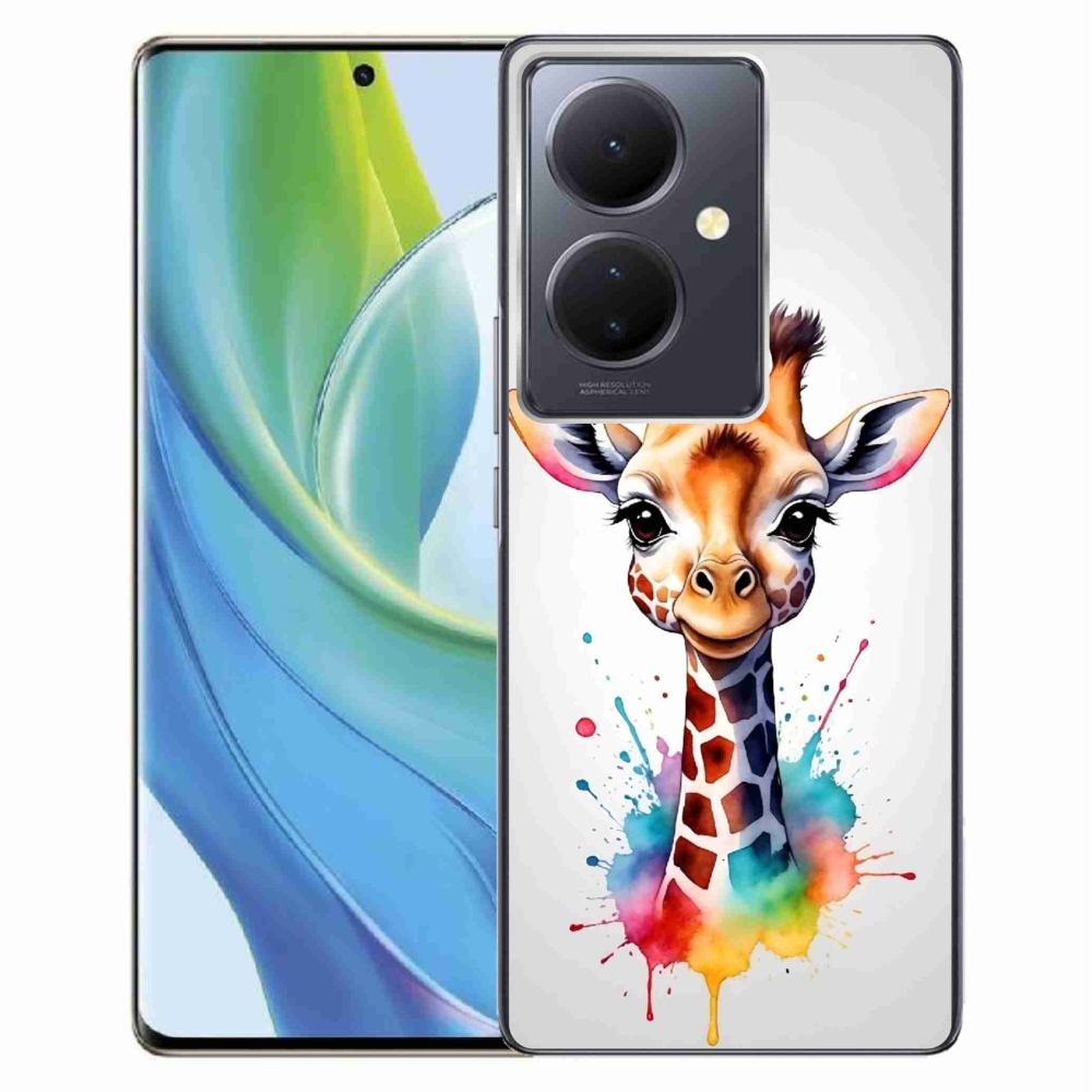 Zselés borítás mmCase a Vivo V29 Lite 5G-hez - zsiráf 1