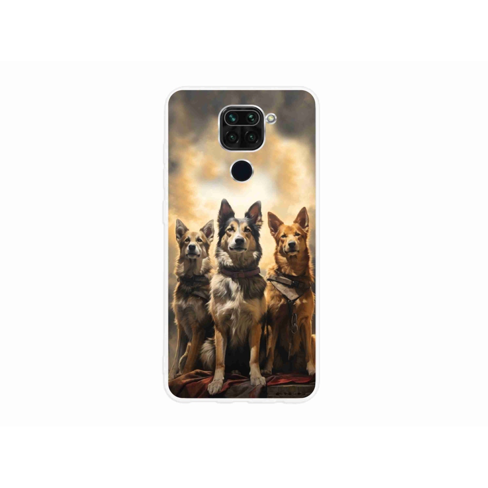 Gél borítás mmCase a Xiaomi Redmi Note 9-hez - három kutya