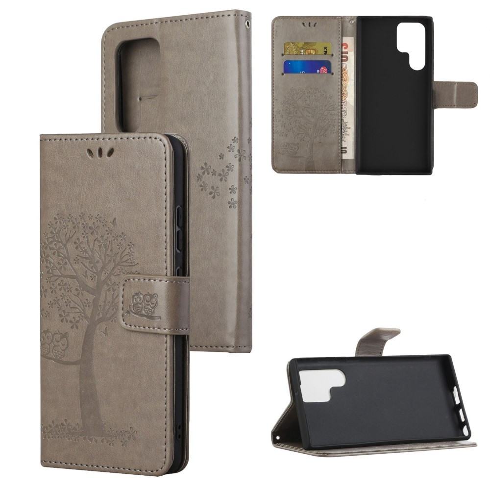 Fa könyv tok Samsung Galaxy S24 Ultra készülékhez - szürke