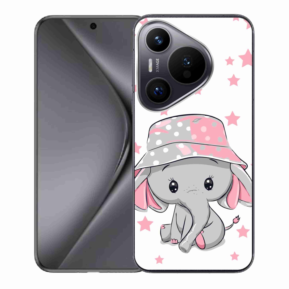 Gél borítás mmCase a Huawei Pura 70 készülékhez - rózsaszín elefánt