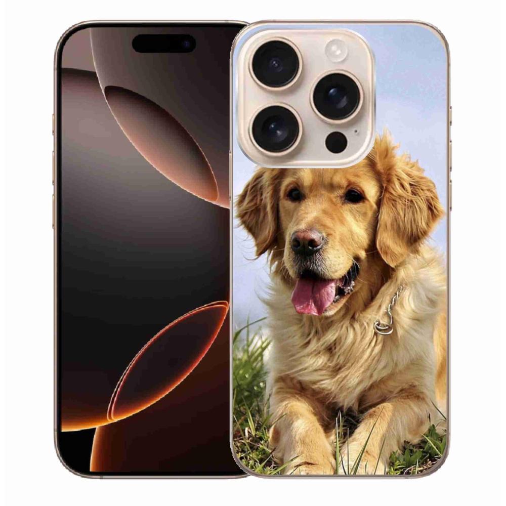Gél tok mmCase iPhone 16 Pro Max készülékhez - arany retriever