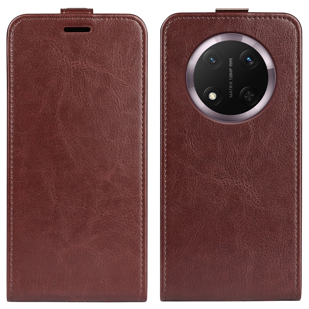 Függőleges könyvtáska Honor Magic 7 Lite 5G számára - barna