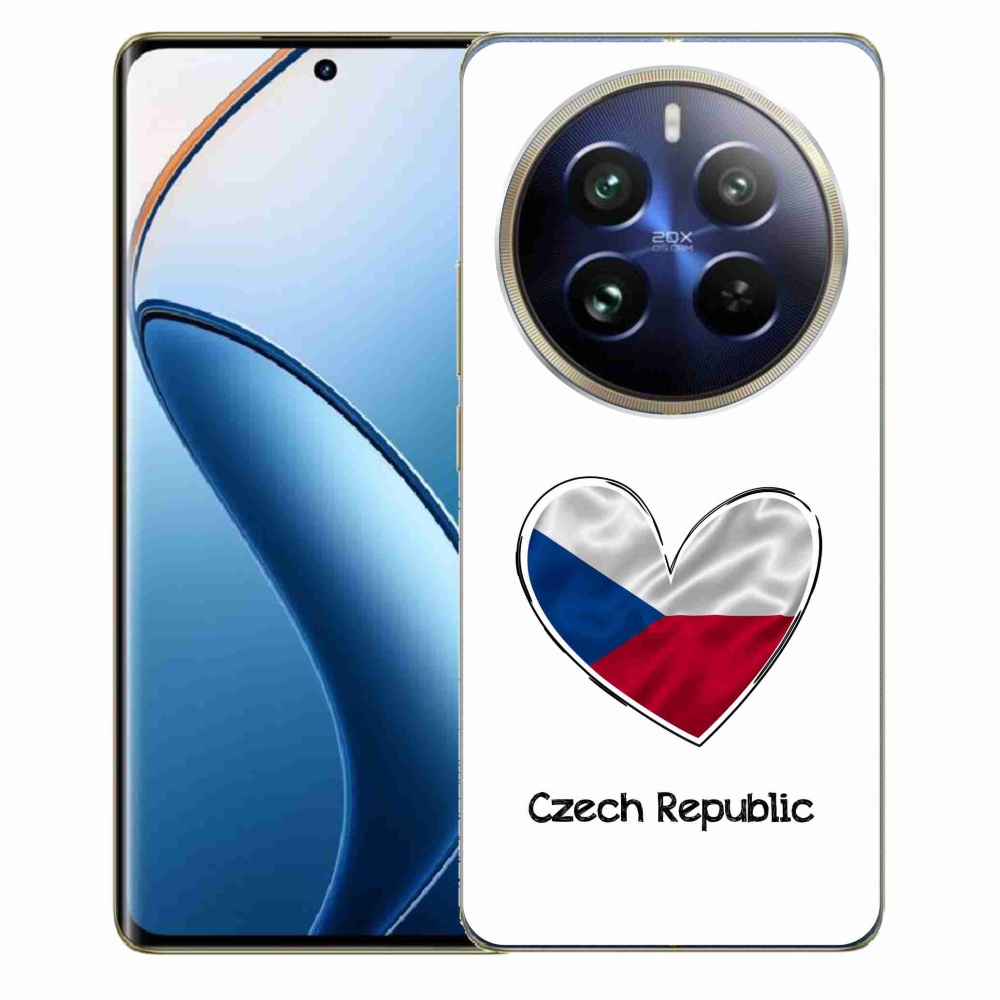 Gél borítás mmCase a Realme 12 Pro 5G/12 Pro+ 5G - szív zászló fehér háttérrel