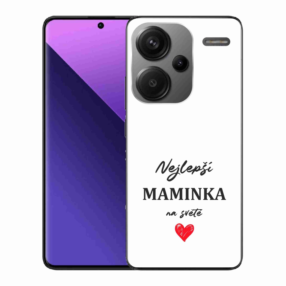 Gél borítás mmCase a Xiaomi Redmi Note 13 Pro+ 5G - legjobb anya 1 fehér háttérrel