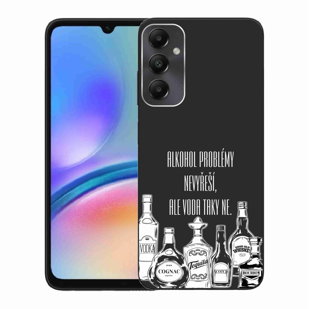 Gél borító mmCase Samsung Galaxy A05s készülékhez - vicces szöveges fekete háttér