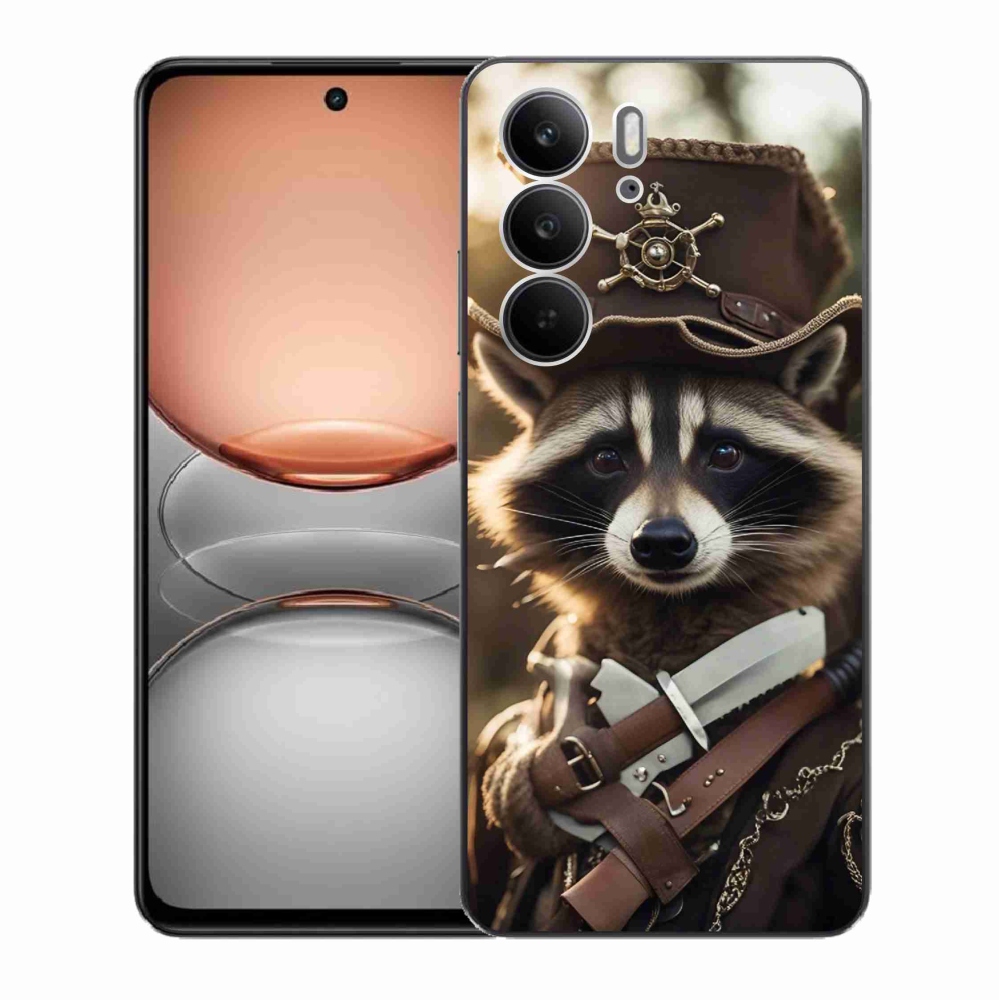 Gél borító mmCase a Realme C75 készülékhez - mosómedve egyenruhában