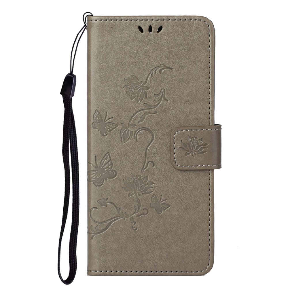 Virágos könyv tok Samsung Galaxy S24 Ultra készülékhez - szürke