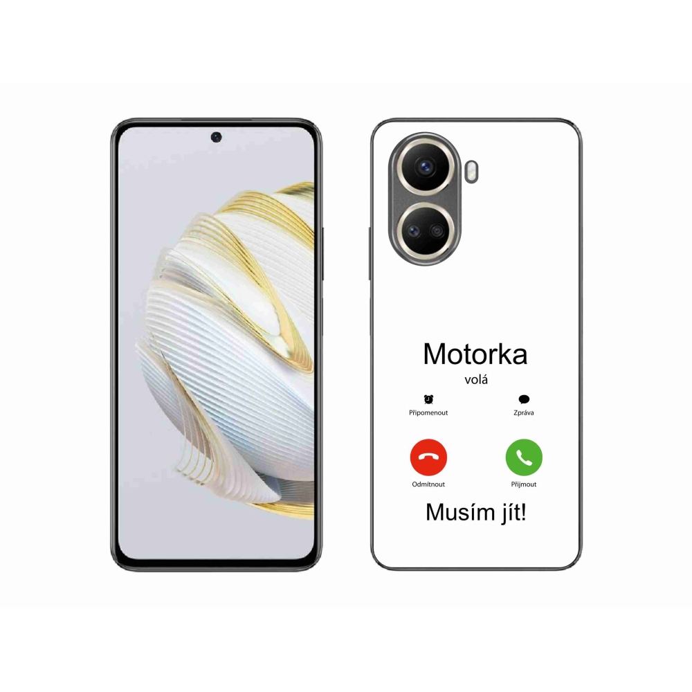 Gél borítás mmCase a Huawei Nova 10 SE-n - motoros hívások fehér háttérrel