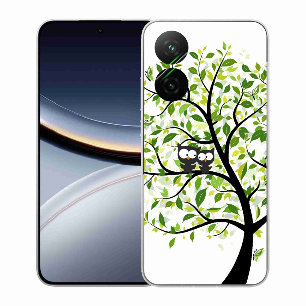 Gél borító mmCase a Xiaomi Poco F7 5G számára - baglyok a fán