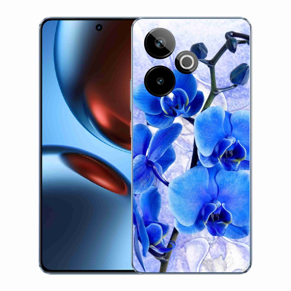 Zselés borítás mmCase a Realme GT 7 5G/GT 7T 5G készülékhez - kék virágok