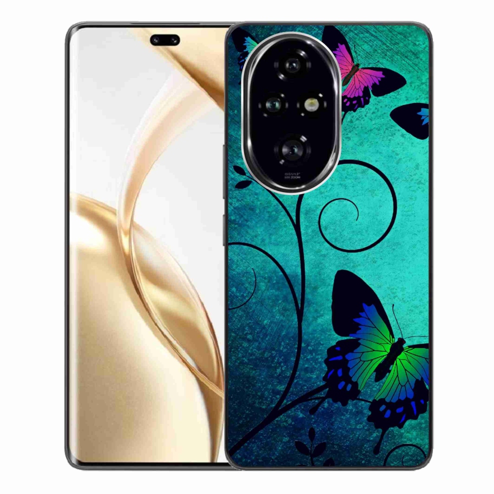 Zselés borítás mmCase a Honor 200 Pro 5G számára - színes pillangók