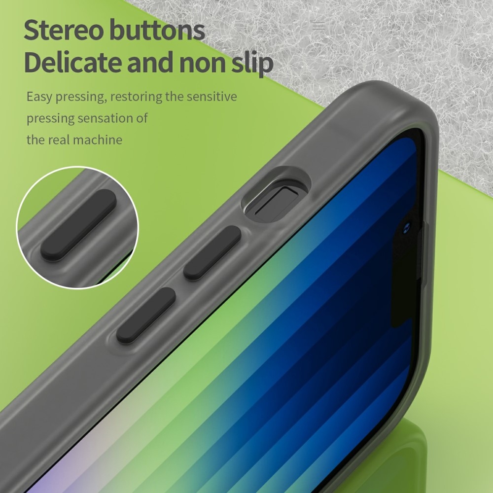 Frost zselés tok MagSafe támogatással iPhone 16e készülékhez - fekete