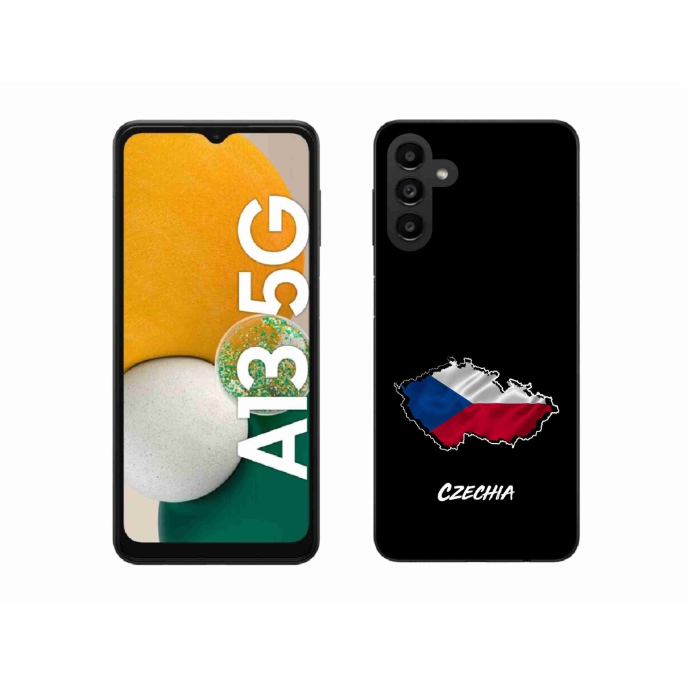 Zselés borítás mmCase Samsung Galaxy A13 5G - Csehország fekete háttérrel