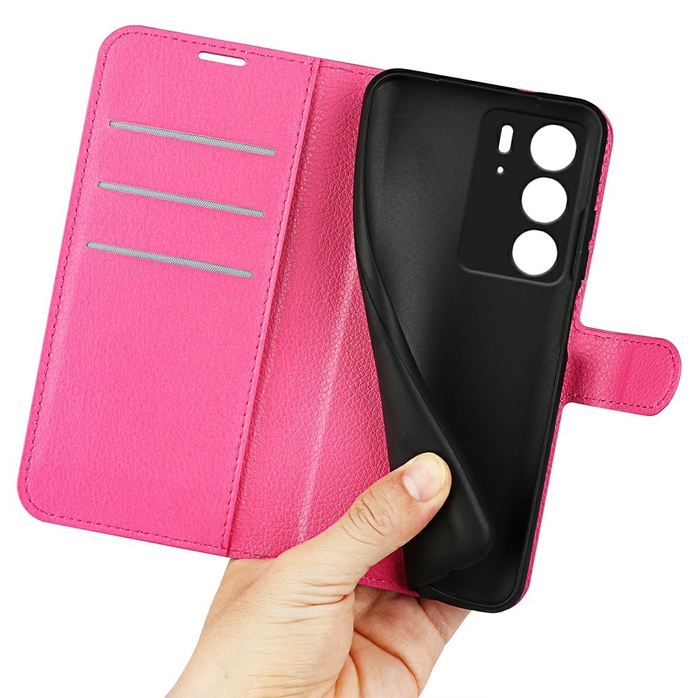 Litchi könyvtáska a Realme C75 készülékhez - rózsaszínű