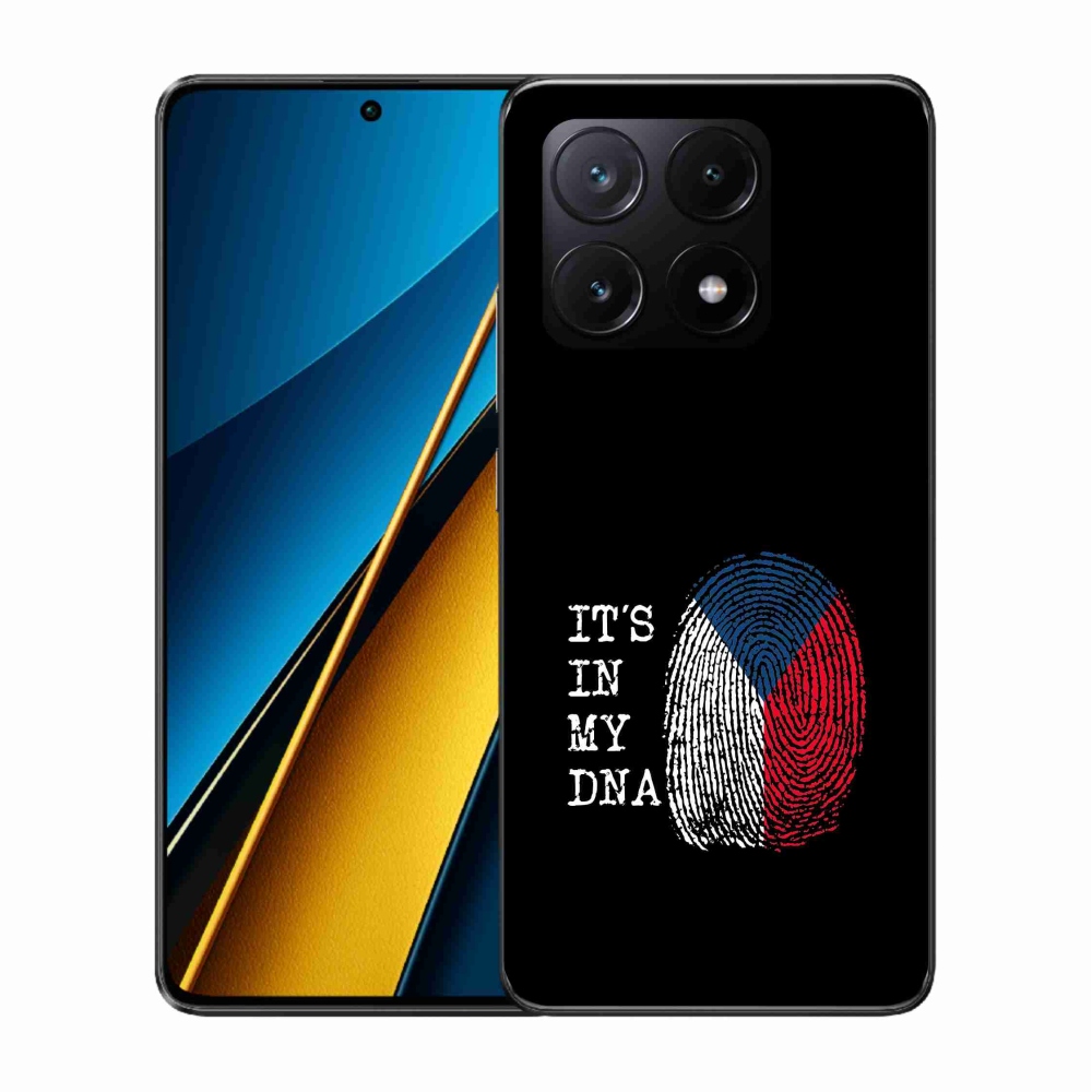 Gél borító mmCase a Xiaomi Poco X6 Pro 5G - zászló ujjlenyomat fekete háttérrel