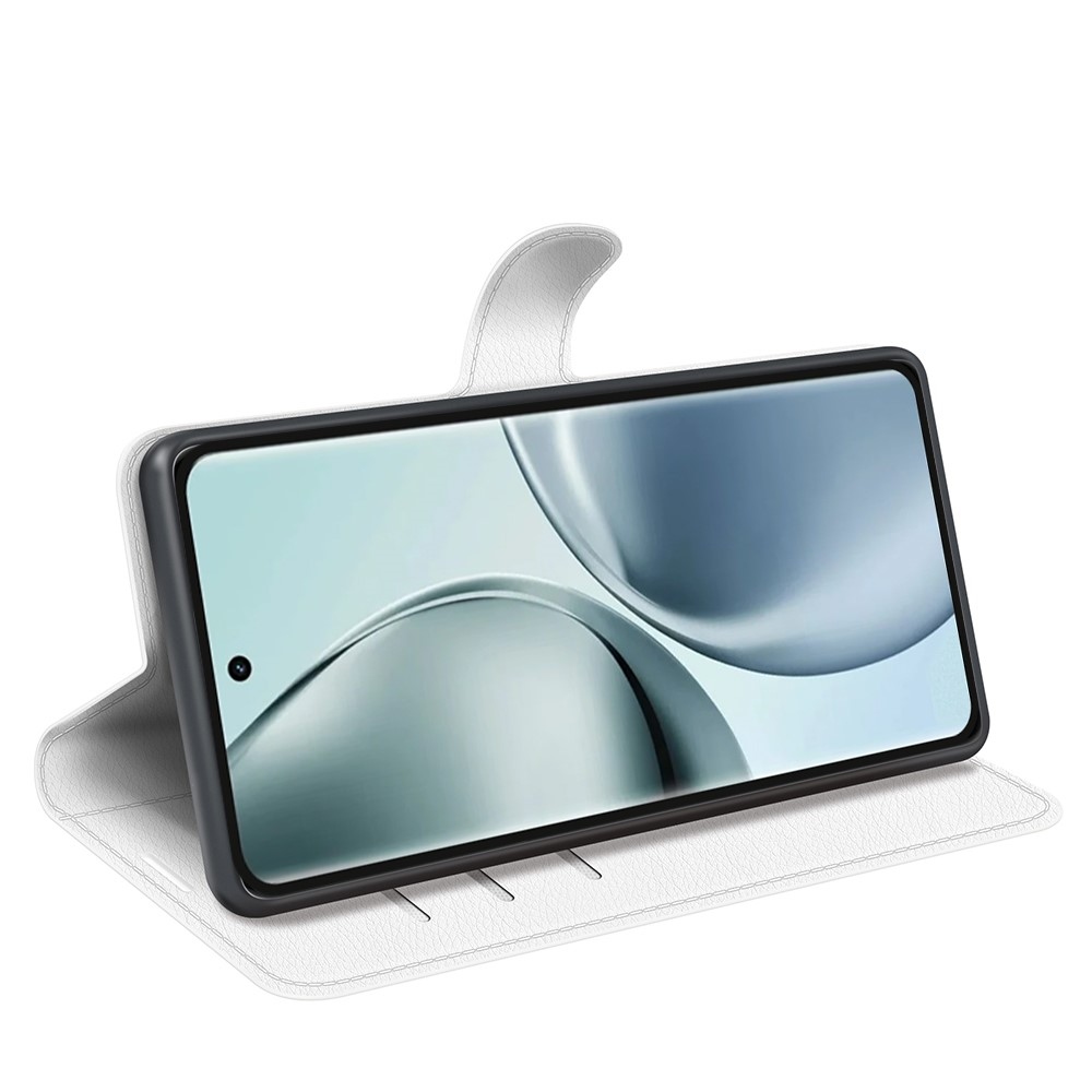 Litchi könyvtáska a Realme 14 Pro 5G készülékhez - fehér