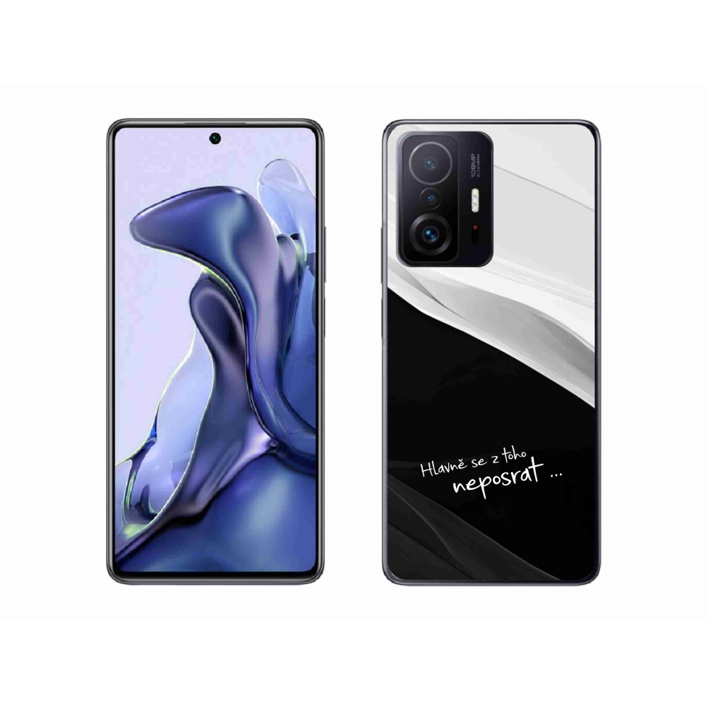 Gél borító mmCase a Xiaomi 11T-hez - vicces szöveg 13 fekete és fehér háttérrel