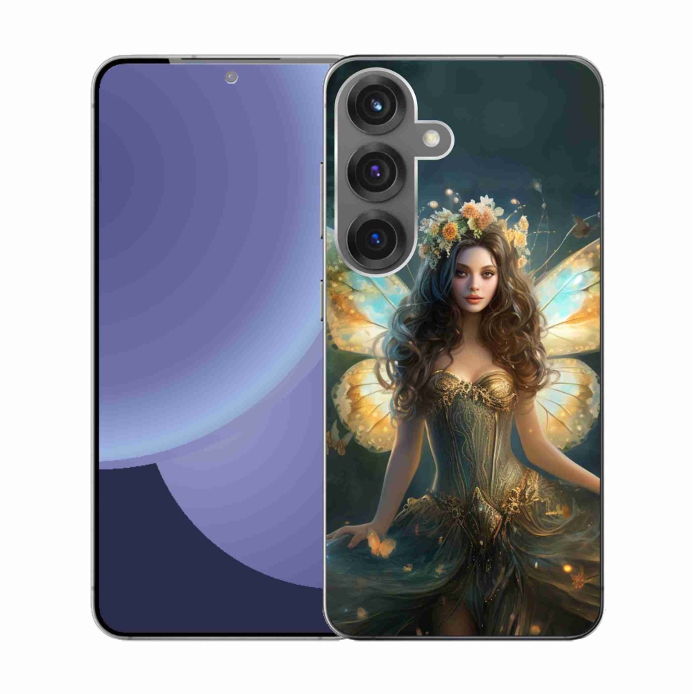 Gél borító mmCase Samsung Galaxy S25 - pillangó nőhöz