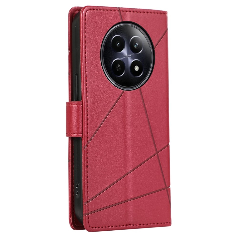 Line könyvtáska a Realme 12 5G/12x 5G készülékhez - piros színű