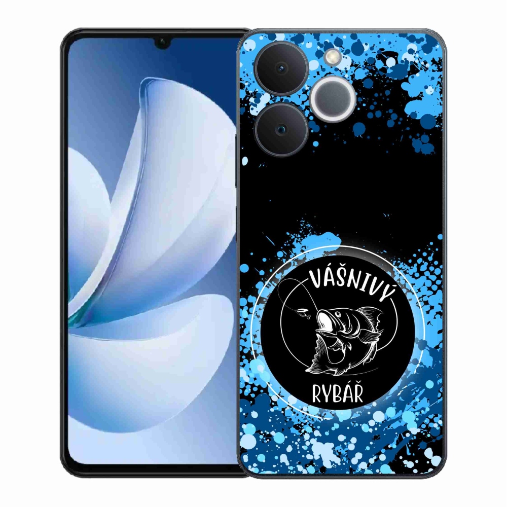 Gél borító mmCase a Realme Note 70T készülékhez - szenvedélyes halász fekete háttérrel