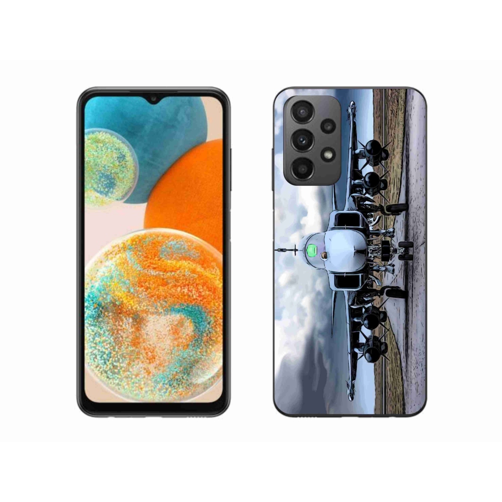 Gél borítás mmCase Samsung Galaxy A23 4G/5G - katonai repülőgépekhez