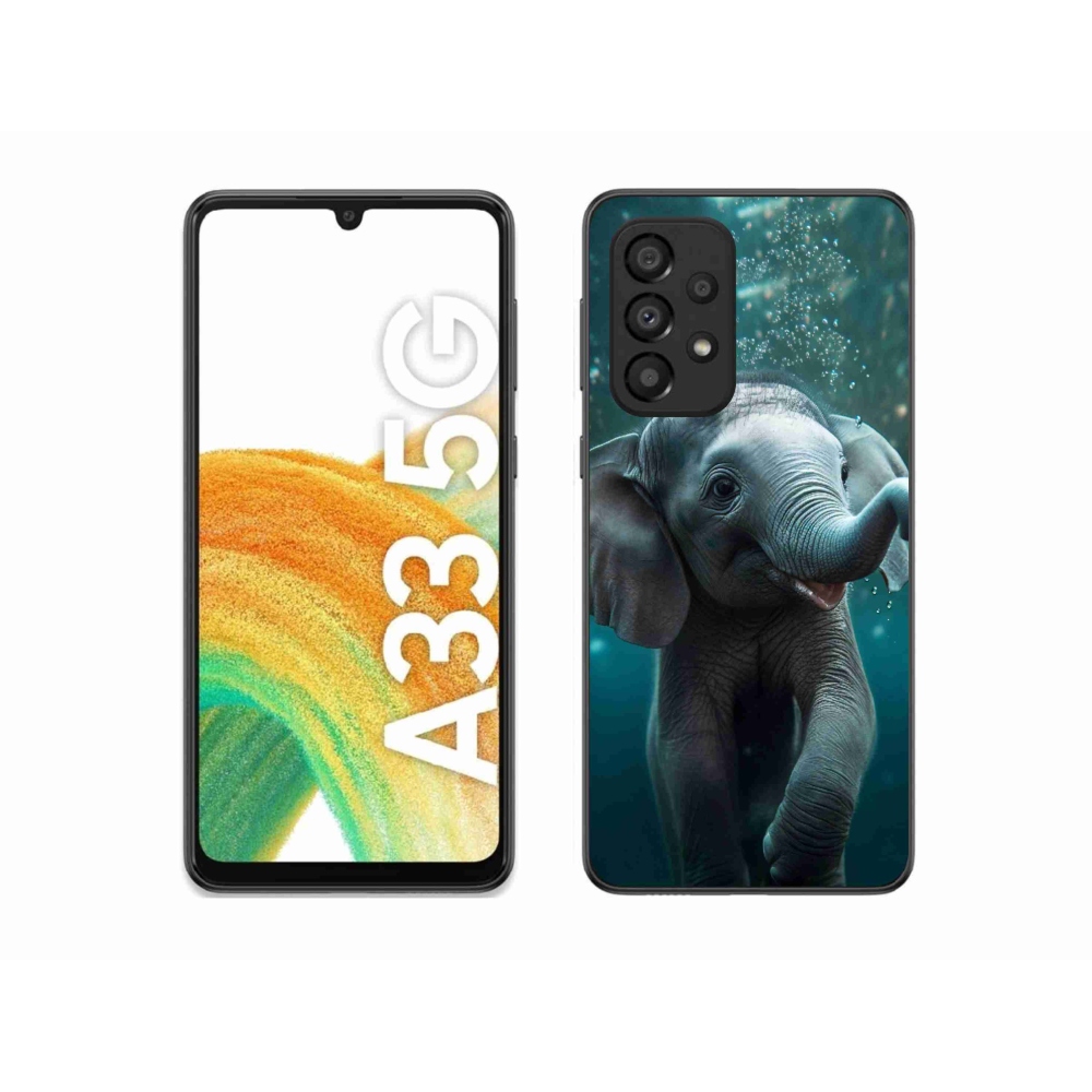 Zselés borítás mmCase Samsung Galaxy A33 5G - elefánt a víz alatt