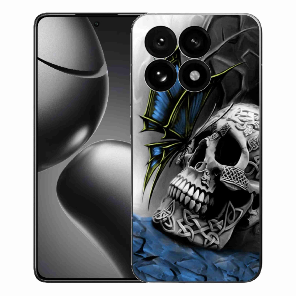 Gél borító mmCase a Xiaomi 15T-hez - pillangó és koponya